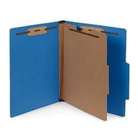 Folder Partition 8½x13 2 Partes/6 Divisiones - Azul Oscuro